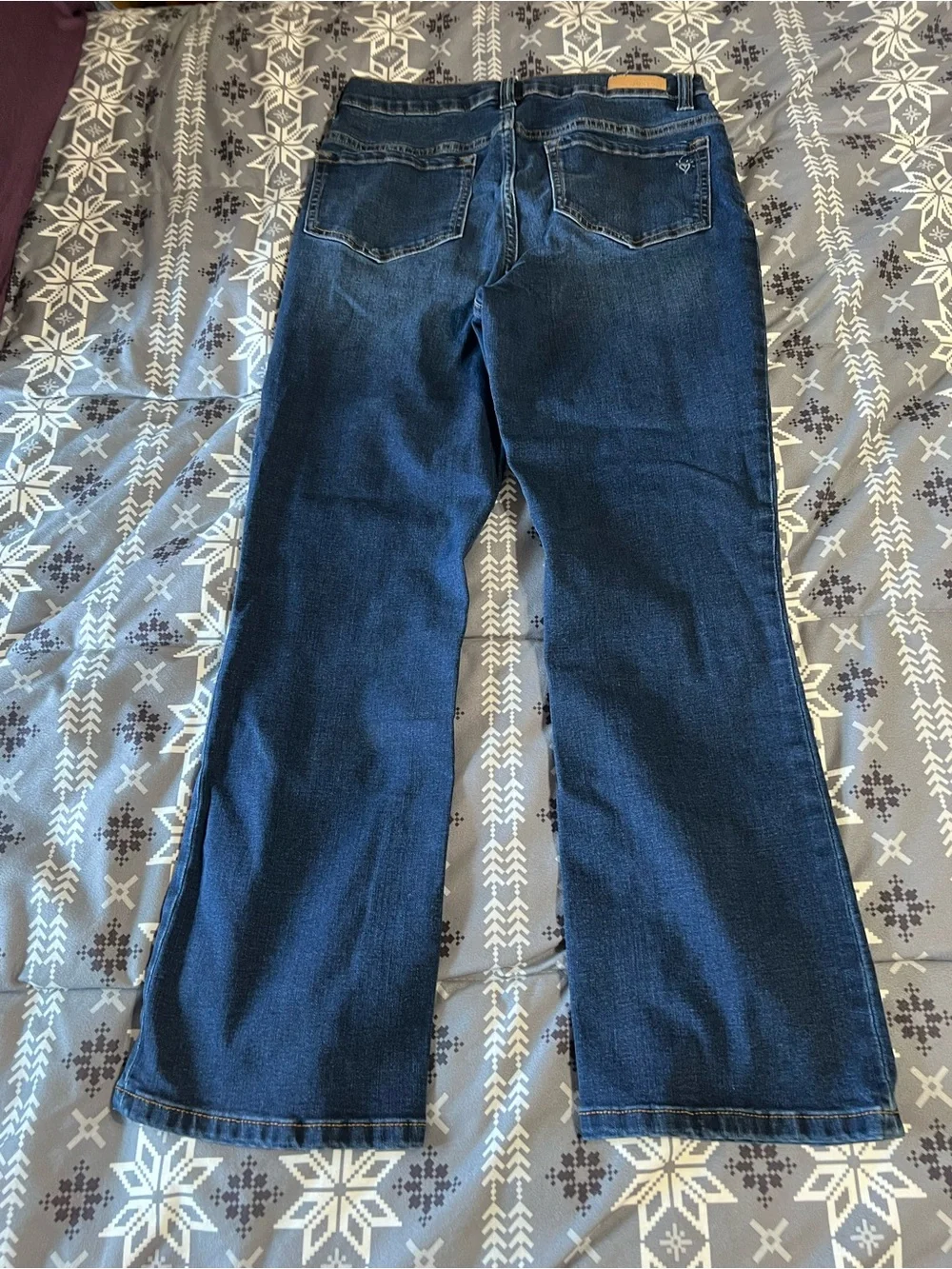 Justice Dark Blue Flare Jeans with Front Pockets